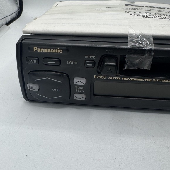 Vintage Panasonic CQ-R230EUC Cassette Car Stereo Made in Japan 22Wx4 UNTESTED. - Picture 2 of 12